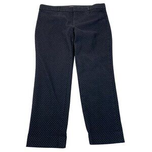 Banana Republic Womens Polka Dot Dress Pants Size 10 Sloan-Fit Black